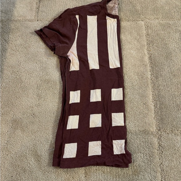 Burberry Burgundy Stripes T-Shirt - Picture 4 of 7